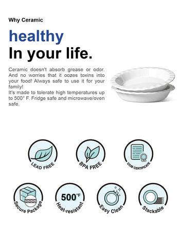 LE TAUCI oven-safe glaze on ceramic pie pan resists odors.