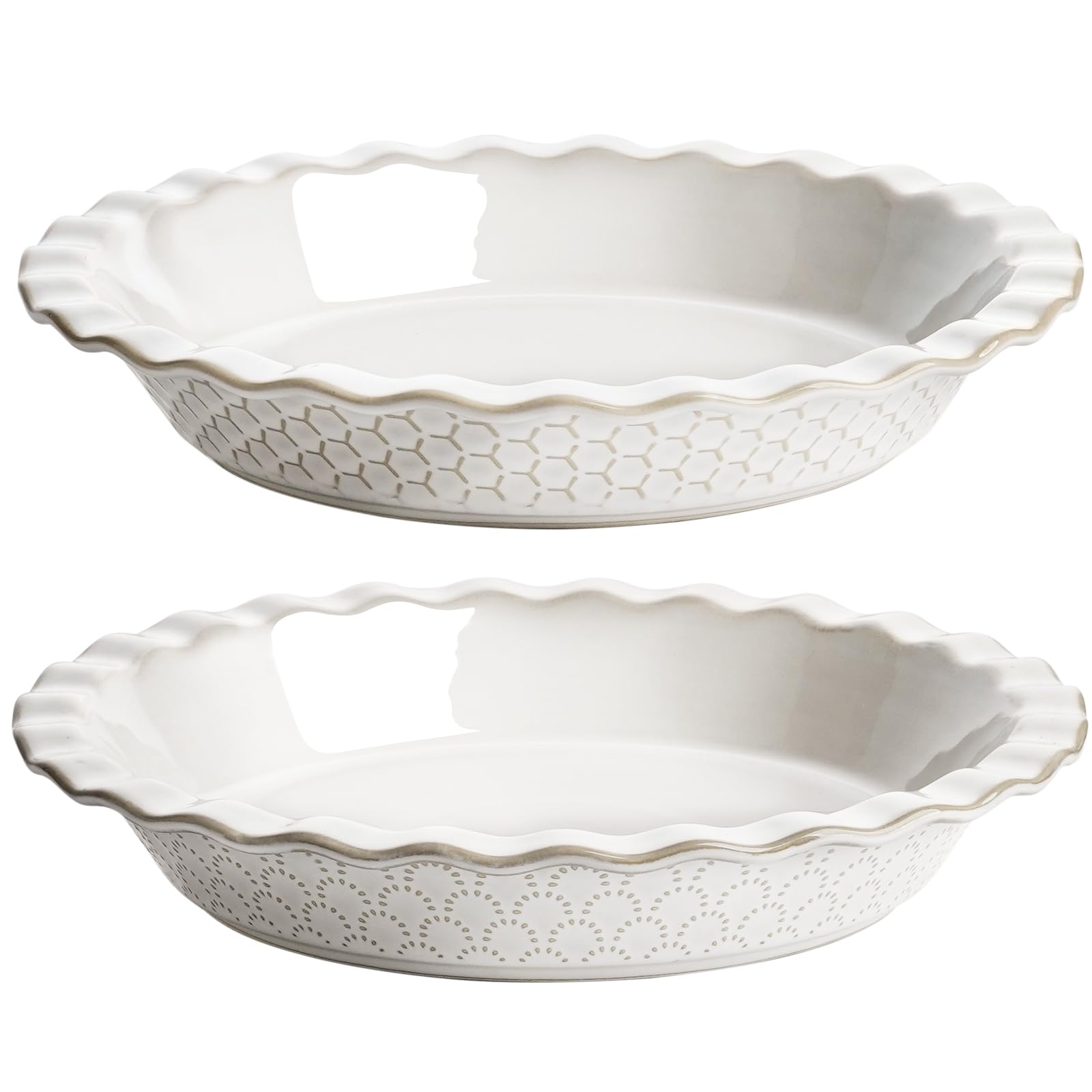 LE TAUCI pie pans 9-inch fireworks embossed, ideal for a celebration apple pie with even browning.