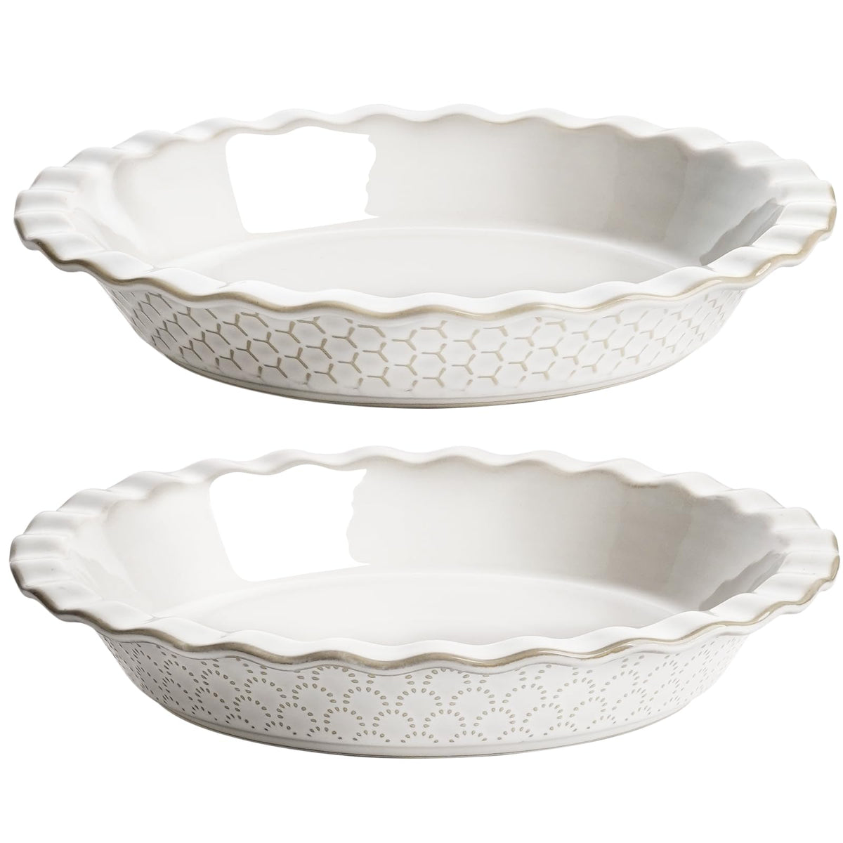 LE TAUCI pie pans 9-inch fireworks embossed, ideal for a celebration apple pie with even browning.