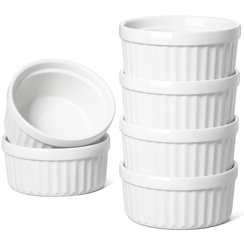 LE TAUCI ramekins 4 oz top view, ideal for crème brûlée and sauces.
