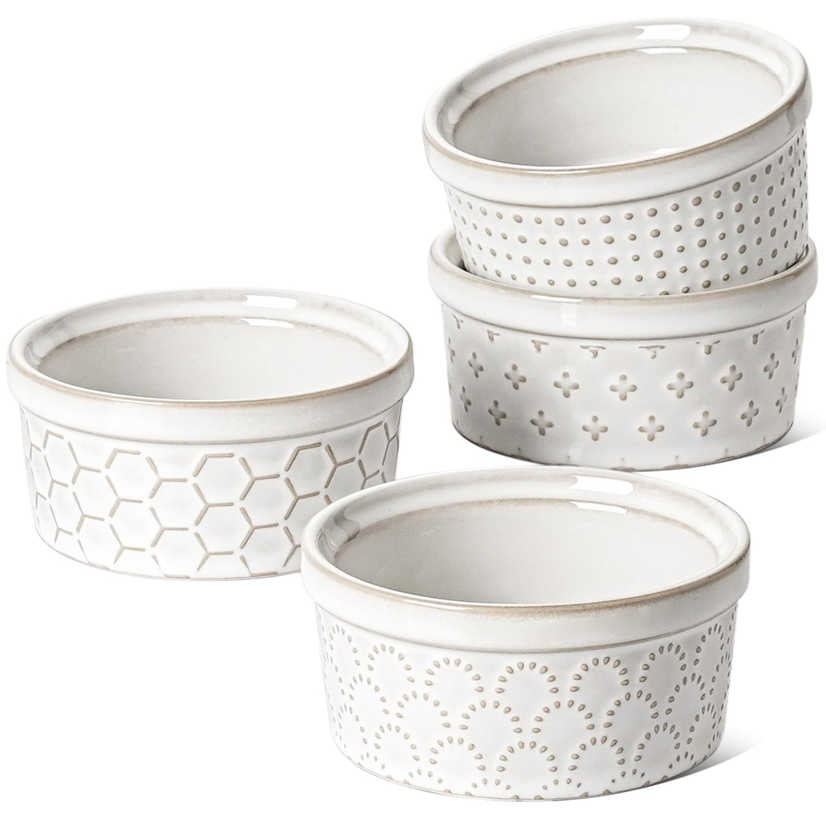 LE TAUCI ramekins 4oz oven-safe finish ideal for creme brulee and desserts.