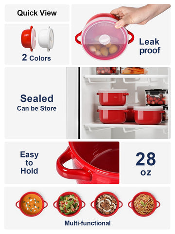 LE TAUCI vented silicone lids for even heating and airtight storage.