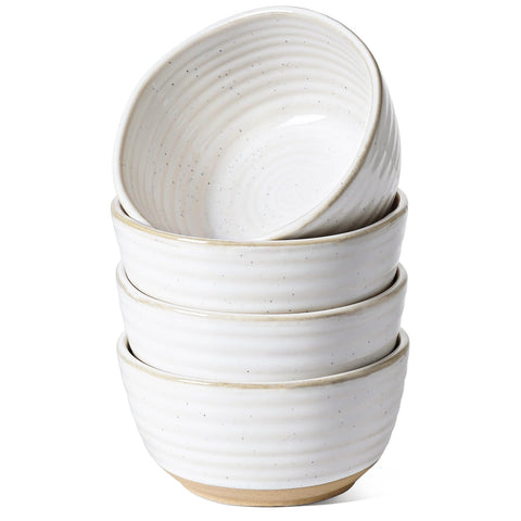 LE TAUCI small bowls 10oz arctic white set of four for desserts and snacks
