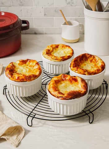 LE TAUCI stackable ramekins design saves space in the kitchen.