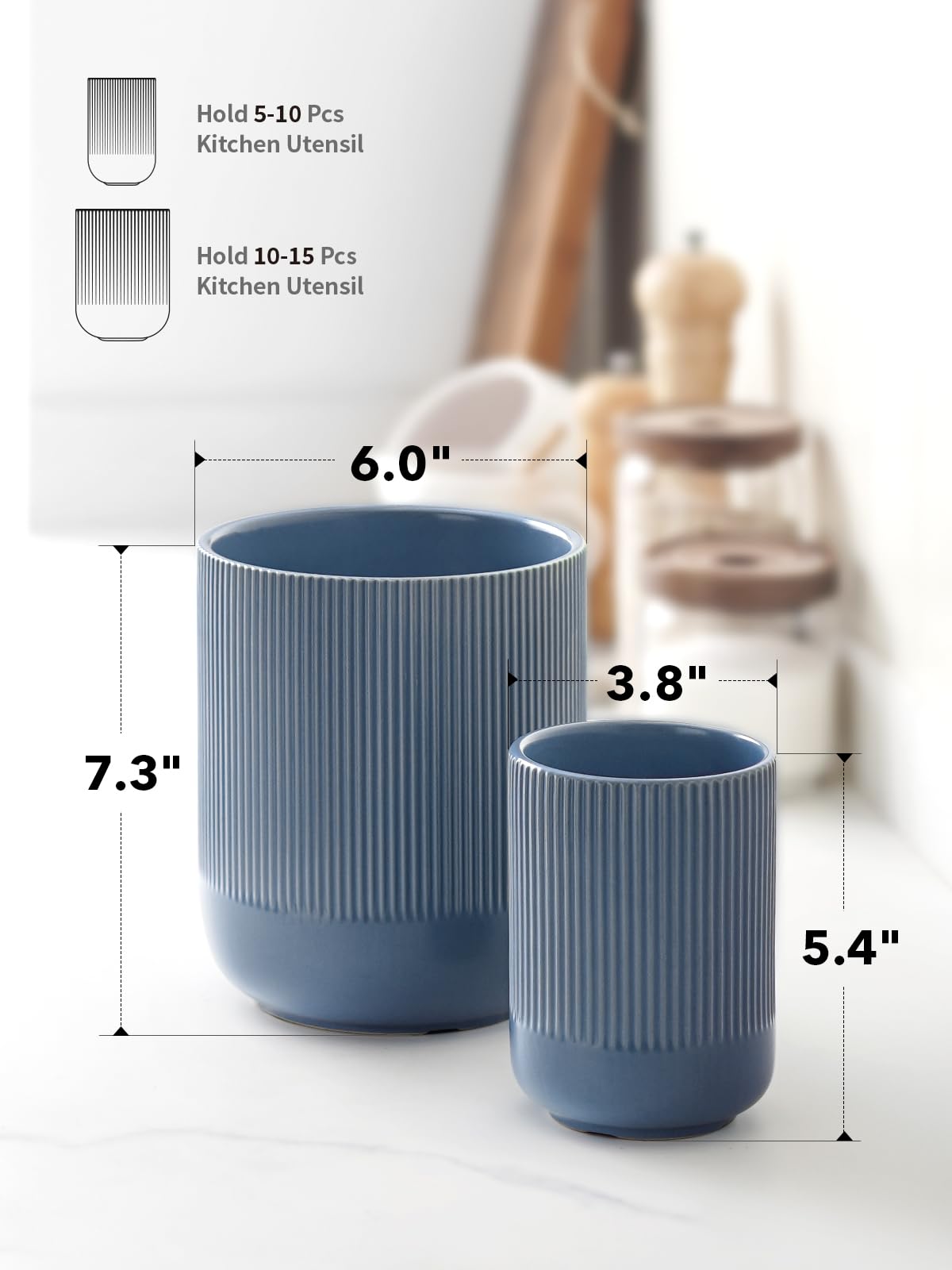 LE TAUCI Utensil Holder coffee pod station, organizes pods and stirrers neatly