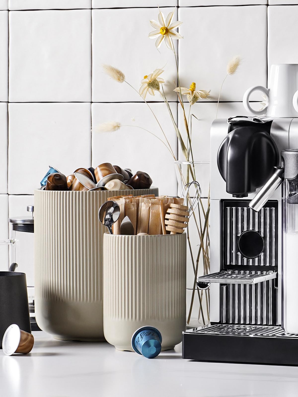 LE TAUCI countertop decor two-piece set on a kitchen surface