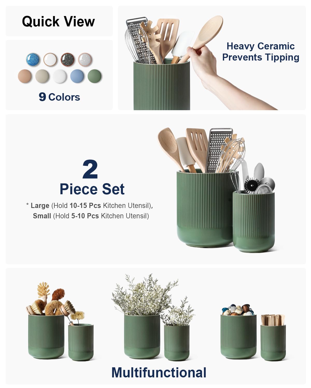 LE TAUCI large holder highlights durable ceramic finish for daily use.