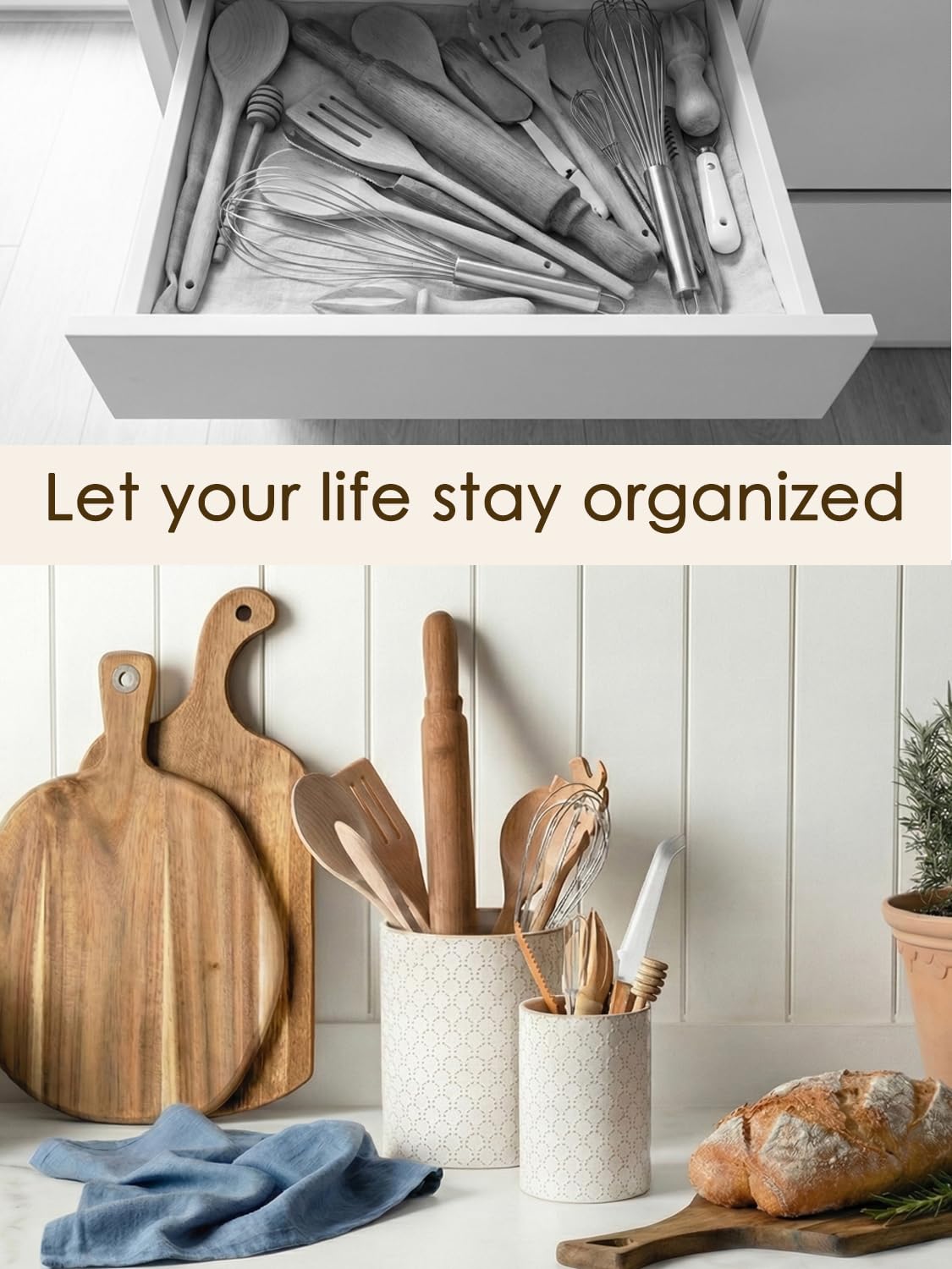 LE TAUCI Arctic White glaze complements rustic, modern, or traditional kitchens.