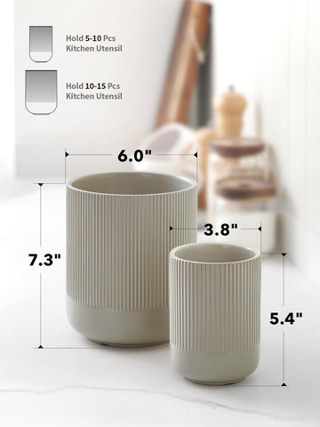 LE TAUCI duo on counter with stable ceramic bases