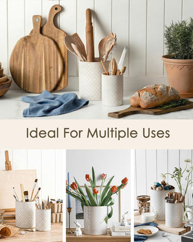 LE TAUCI small countertop organizer keeps knives, forks, and spoons neatly within reach.