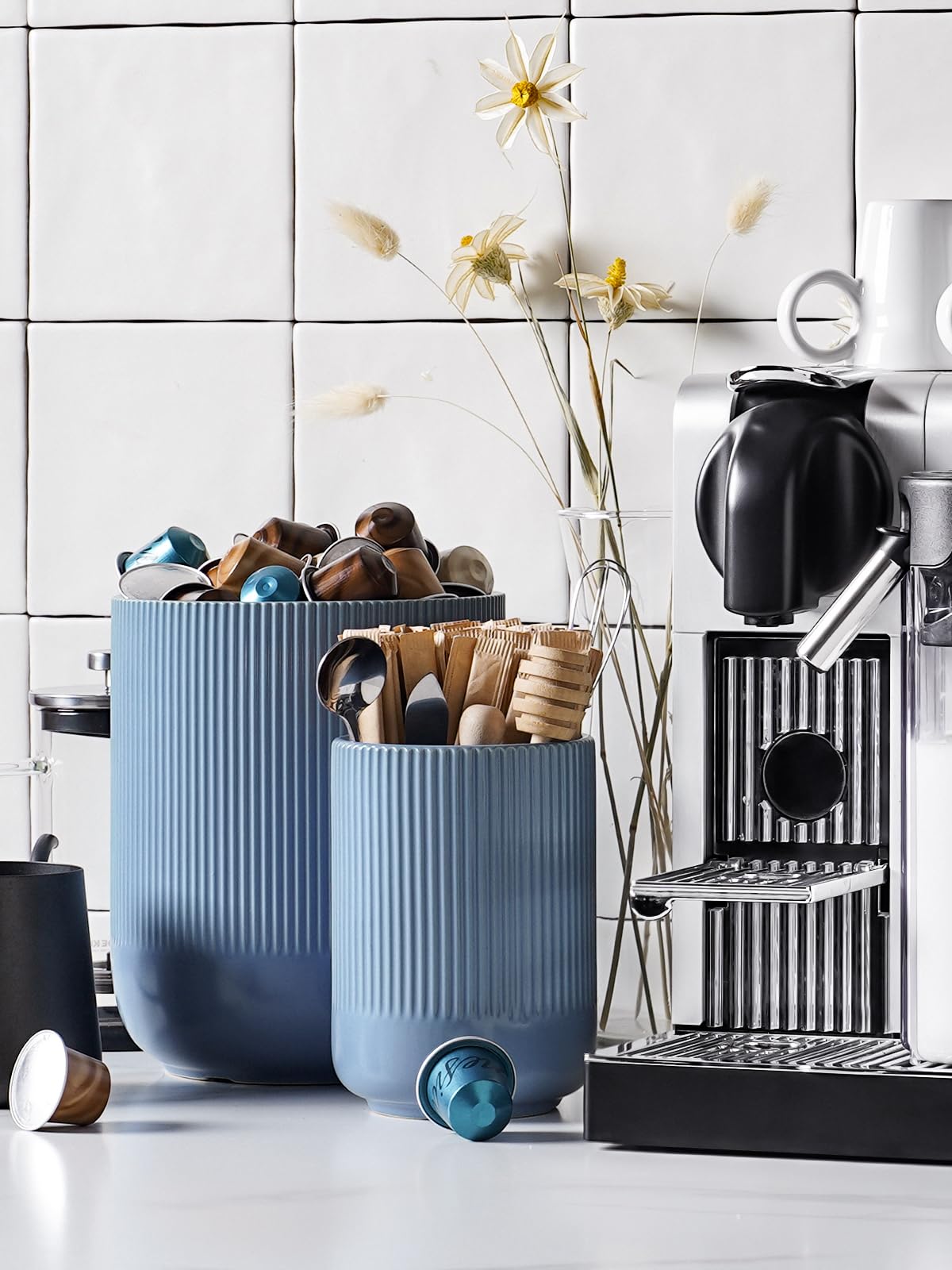 LE TAUCI Utensil Holder vase function, doubles as a decorative vase on counter