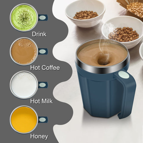 LeadYuantop mug operates with a quiet motor for smooth stirring.