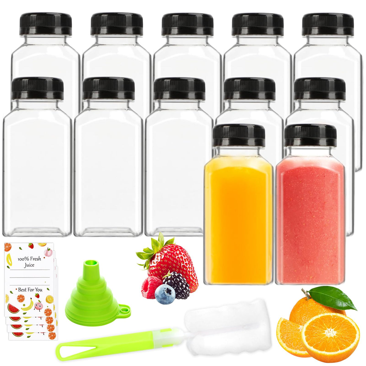 Leaflai 8oz bottle with lid offers clear visibility for easy drink identification on the go