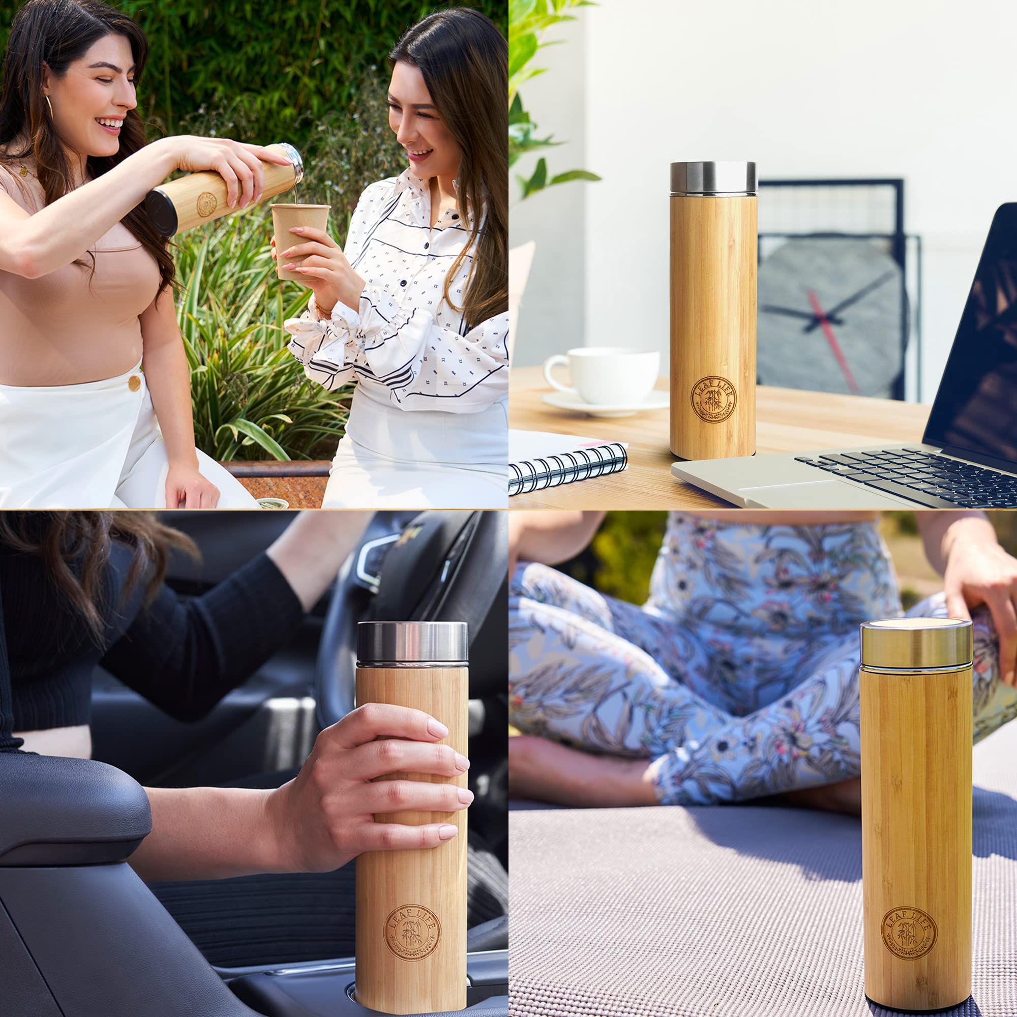 LeafLife bottle supports fruit-infused and herbal drinks