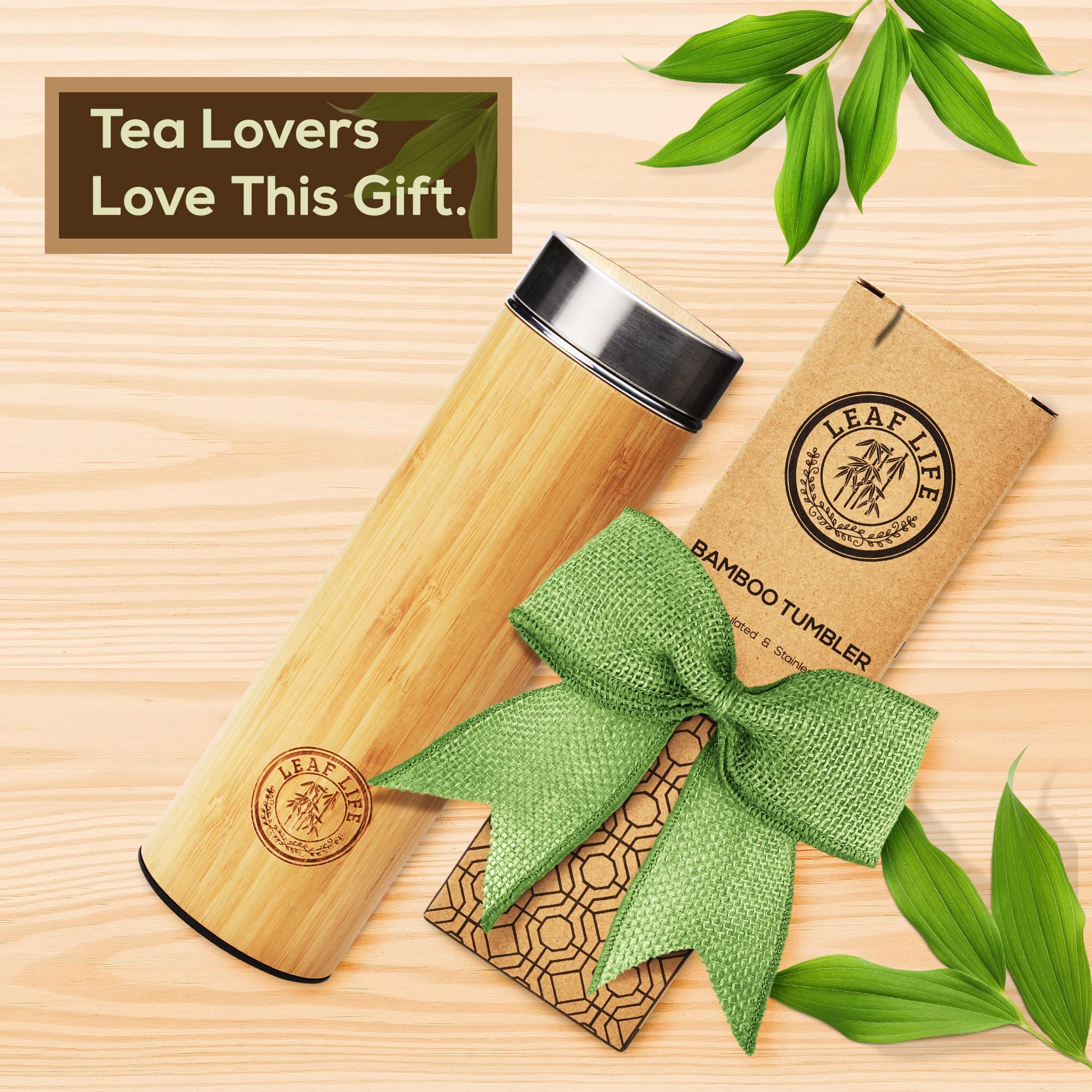 LeafLife insulated 12oz tumbler keeps drinks hot or cold