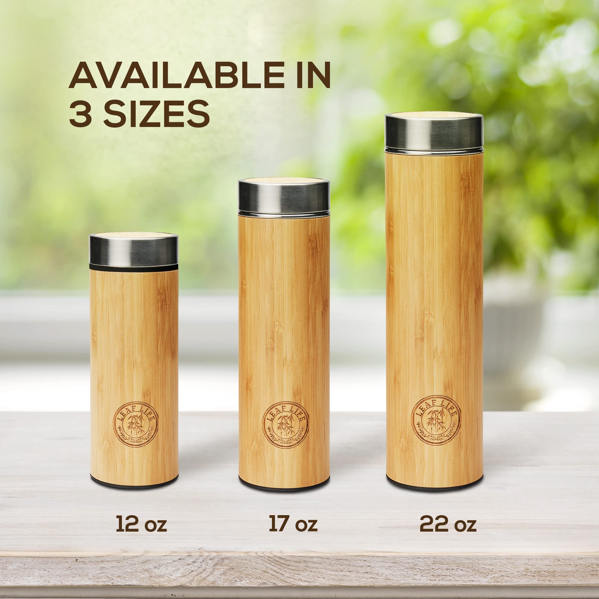 LeafLife tea gift set with bamboo tumbler ready for gifting