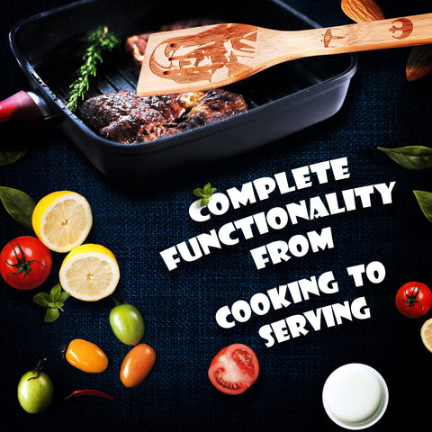 LeafyLane heat-resistant utensils protecting pots and pans during cooking.