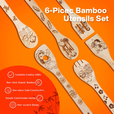 LeafyLane Stitch spoons on display as decorative kitchen accents.