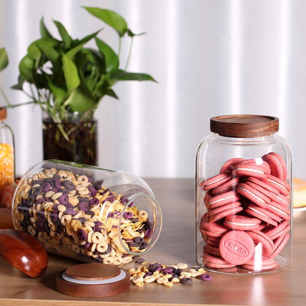 Leaves and Trees Y cereal dispenser jar for pantry portioning