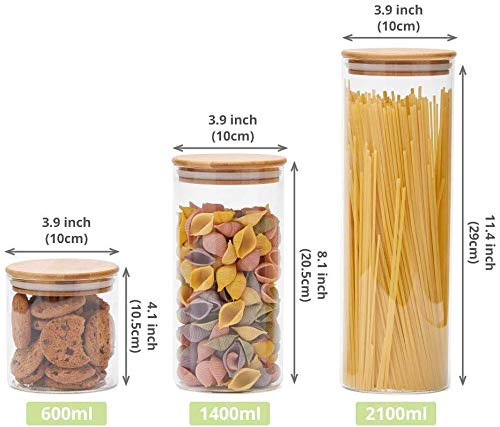 Leaves and Trees Y medium canister for nuts and jams with clear view