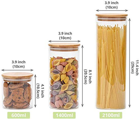 Leaves and Trees Y medium canister for nuts and jams with clear view