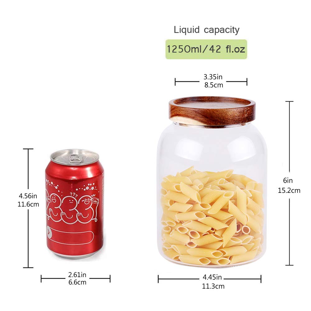 Leaves and Trees Y tea canister in clear glass preserves aroma and flavor