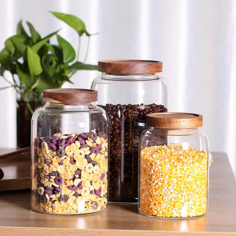 Leaves and Trees Y two-pack keeps kitchen organized with matching jars.