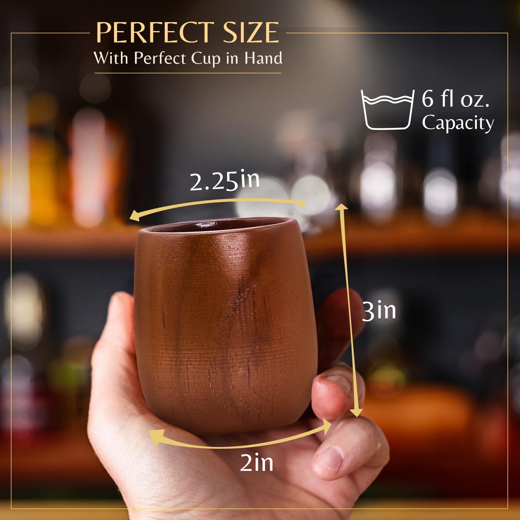 LEAVITT BAY COFFEE cups with a sleek finish elevate any bar.