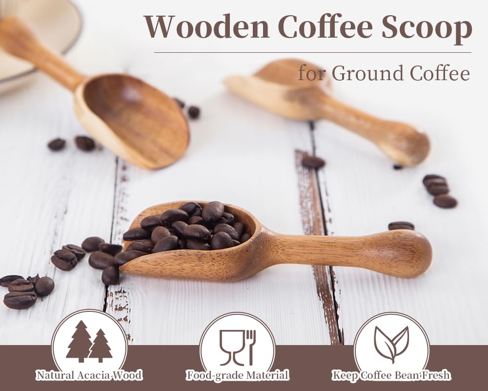 LEBAMI wooden spoons multipurpose for tea, spices, and pantry organization