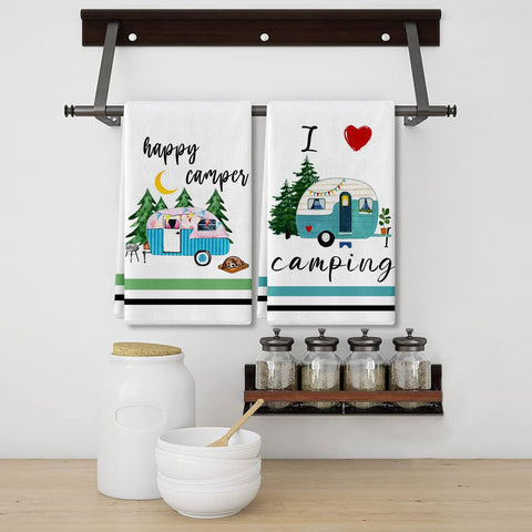 Lebsitey towels lets-get-toasted pattern for cozy camp moments.