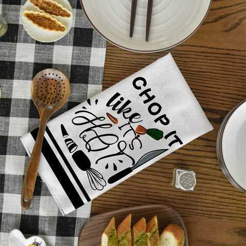 Lebsitey kitchen towel fork pattern for drying dishes and utensils.