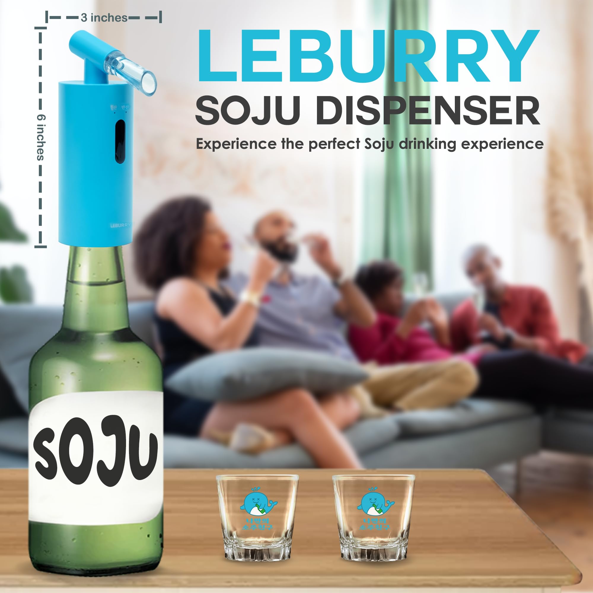 Leburry dispenser ideal for parties, bars, and KBBQ gatherings