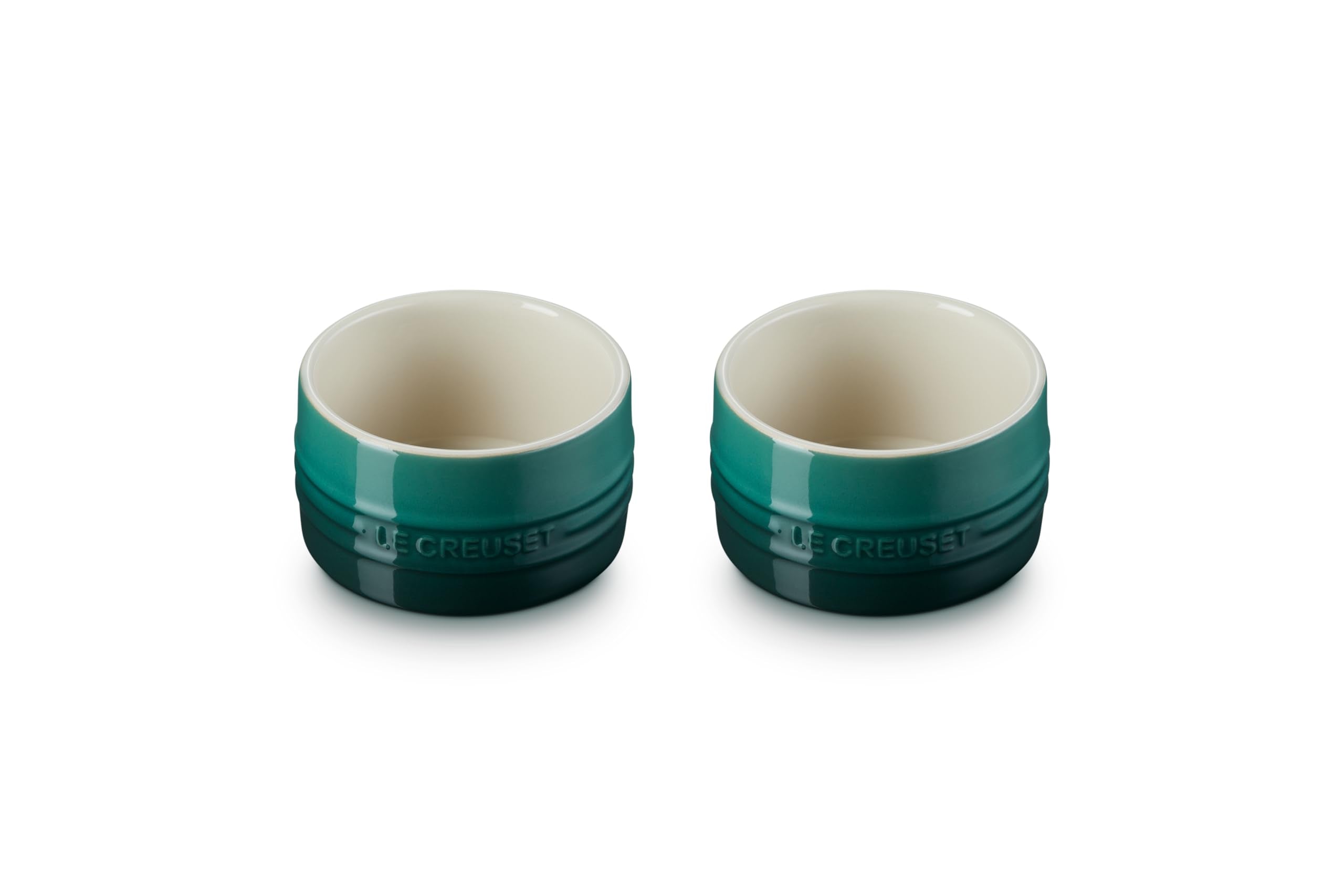 Le Creuset Artichaut round ramekin for individual portions and even browning.
