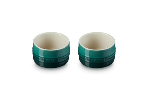 Le Creuset Artichaut round ramekin for individual portions and even browning.