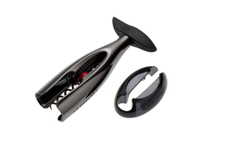 Le Creuset ergonomic handle offers comfortable wrist support during foil removal.