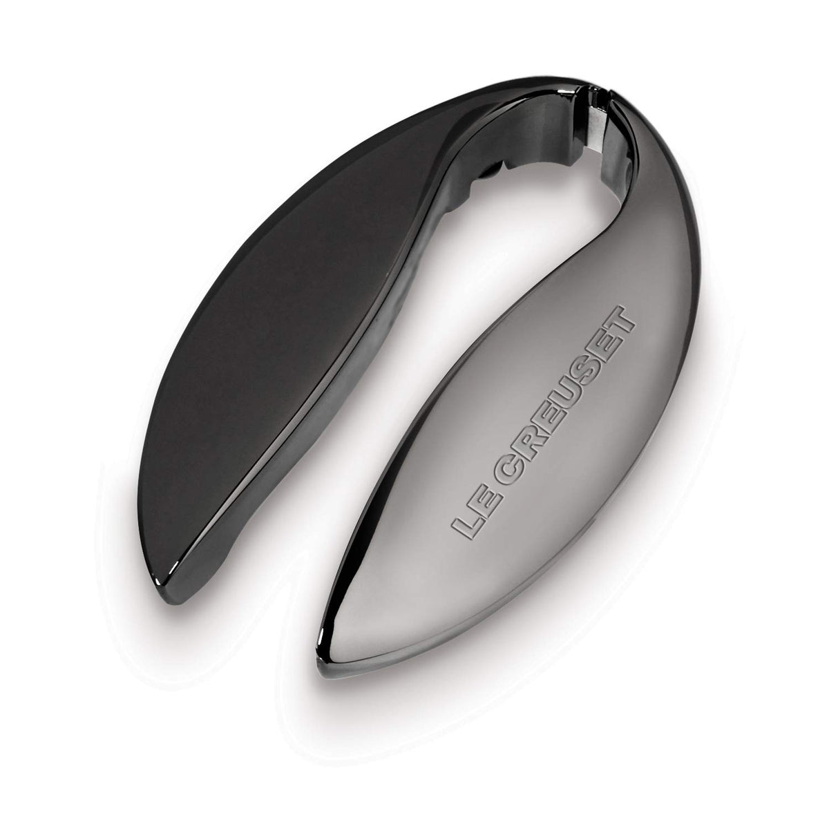 Le Creuset foil cutter, black nickel finish, handheld convenience for quick foil removal.