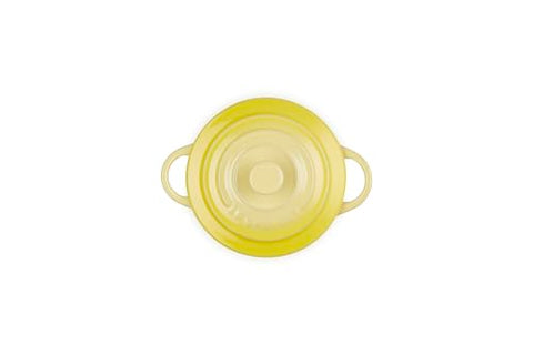 Le Creuset Soleil 8oz cocotte, side view, ideal for single portions at meals.