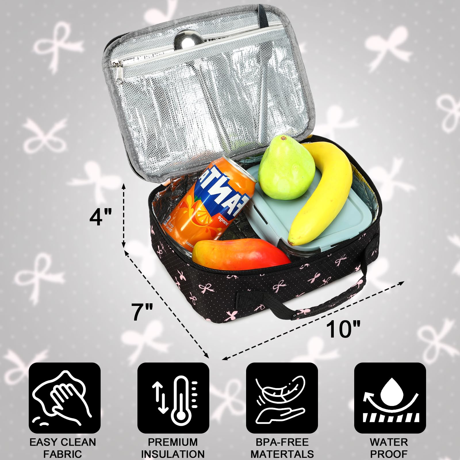 LEDAOU lunch box half-pound weight for light, comfortable carry.