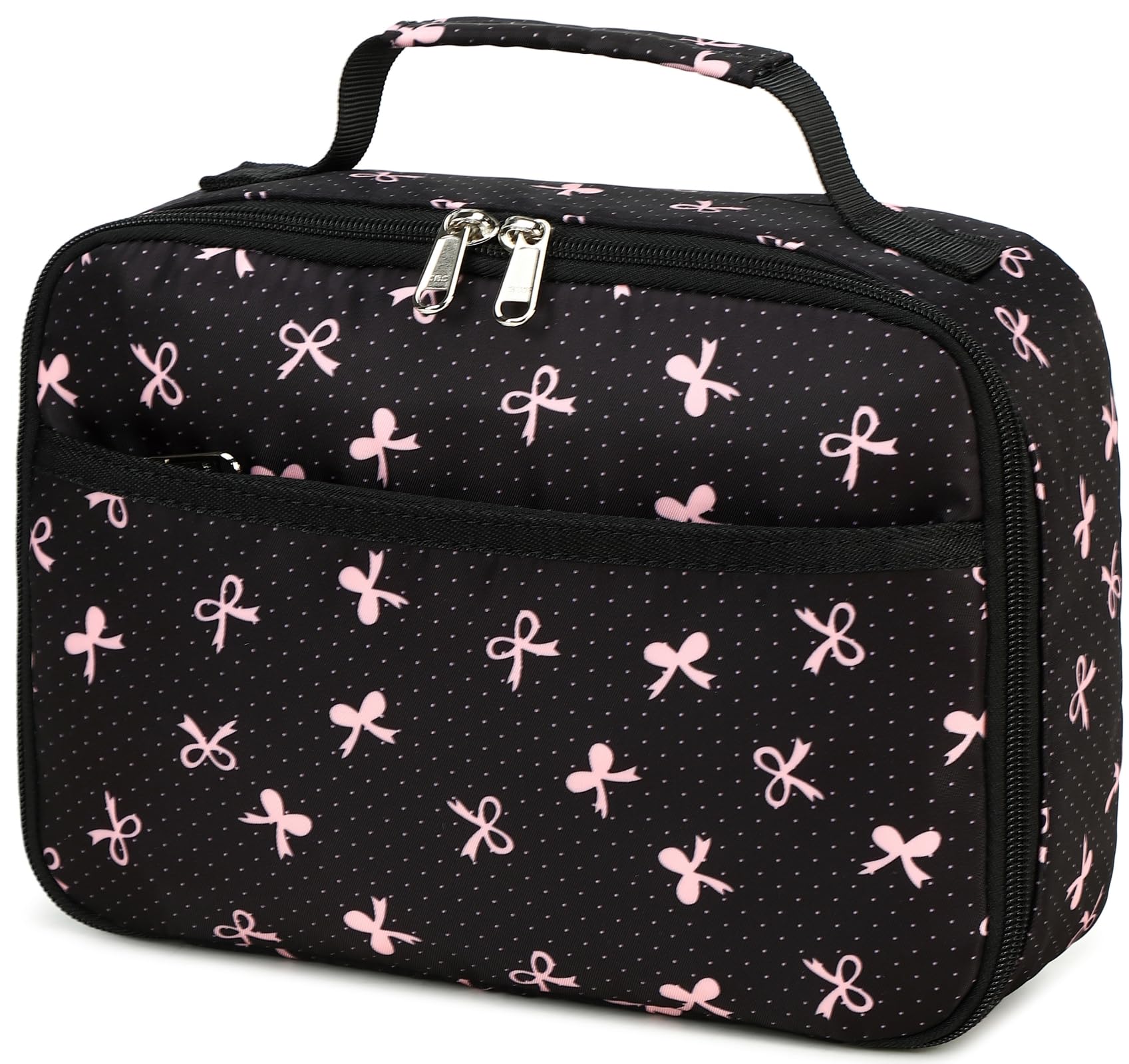 LEDAOU lunch box insulated bow pattern keeps meals fresh at school.