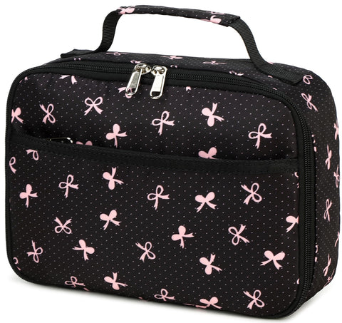LEDAOU lunch box insulated bow pattern keeps meals fresh at school.