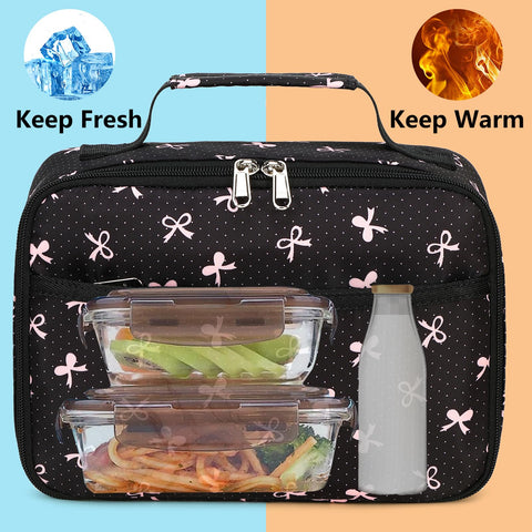 LEDAOU lunch bag waterproof polyester exterior resists spills during outings.