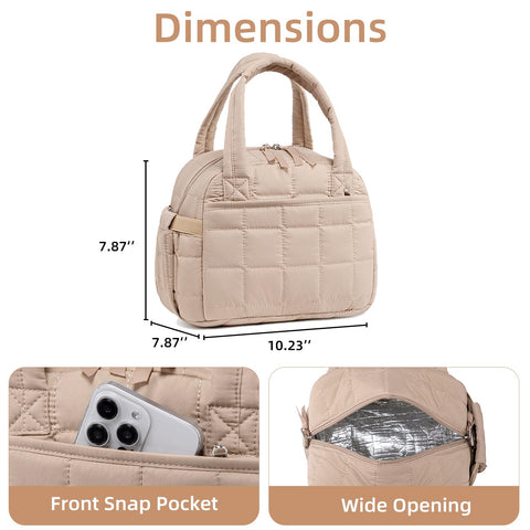 LEDAOU lunch box SBS double zipper close-up, durable and smooth