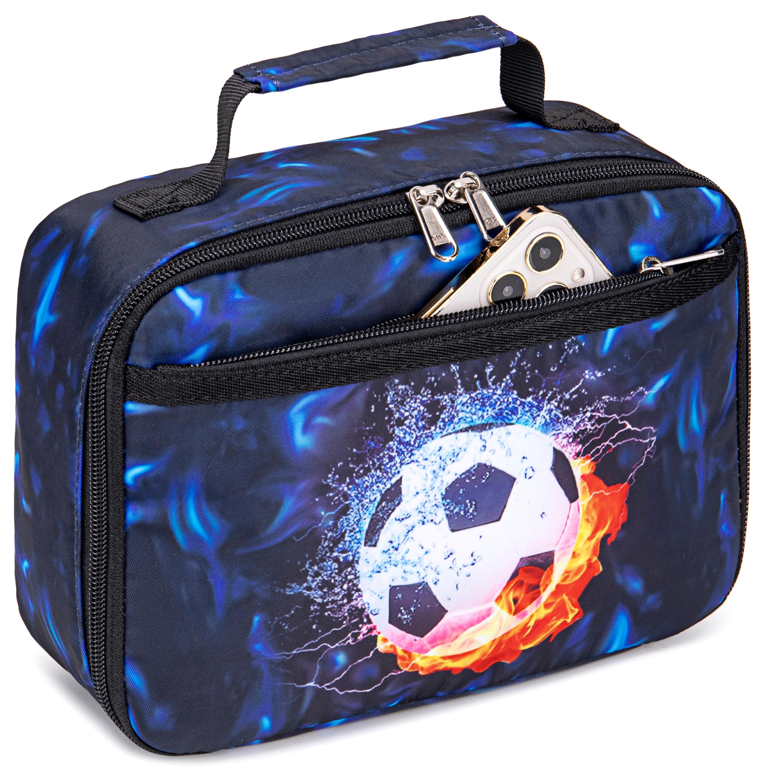 LEDAOU soccer blue lunch box outdoors during picnic use