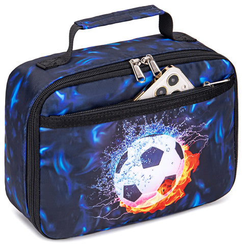 LEDAOU soccer blue lunch box outdoors during picnic use