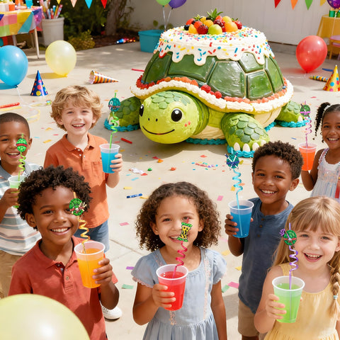 LEDUO reusable BPA-free plastic straws for eco-conscious celebrations.