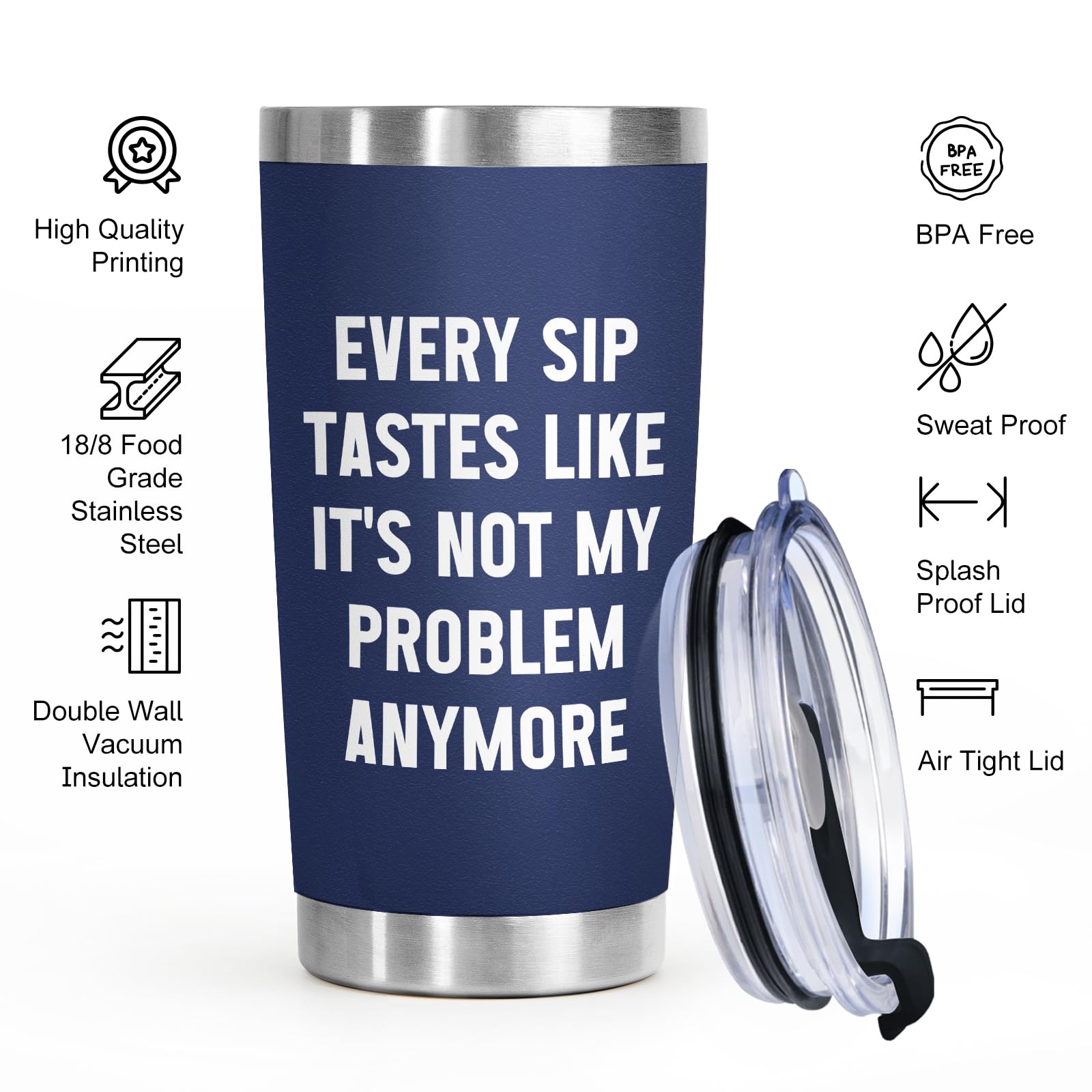 Leebbsin retirement tumbler fits car cup holders for easy travel.