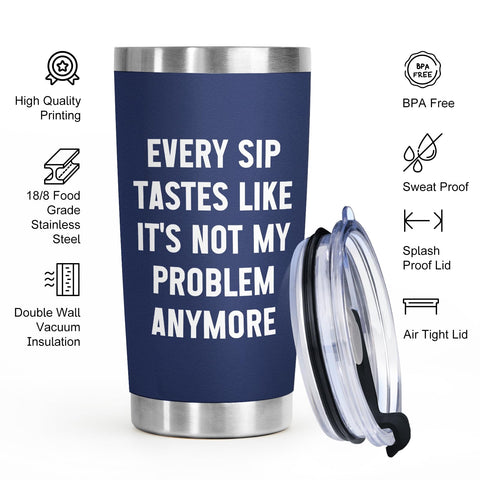 Leebbsin retirement tumbler fits car cup holders for easy travel.