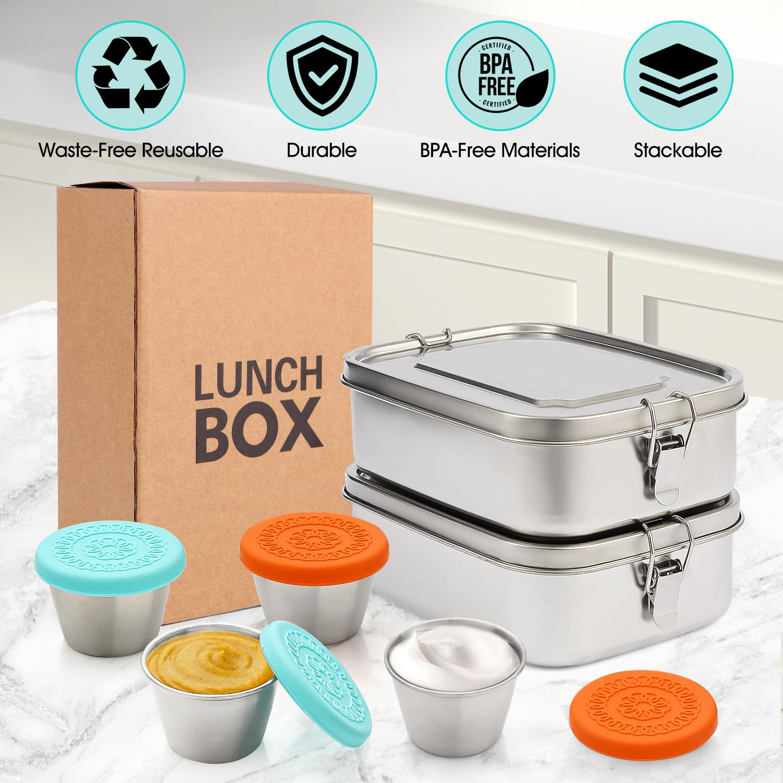 LEEPENK large 1500ml capacity supports hearty entrees and sides