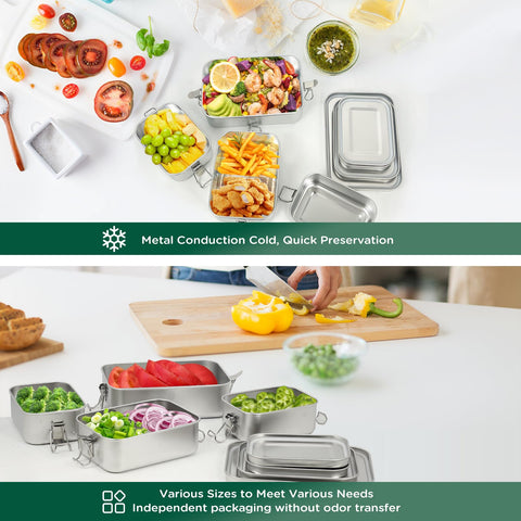 LEEPENK food organization with multiple sizes helps preserve leftovers and snacks.