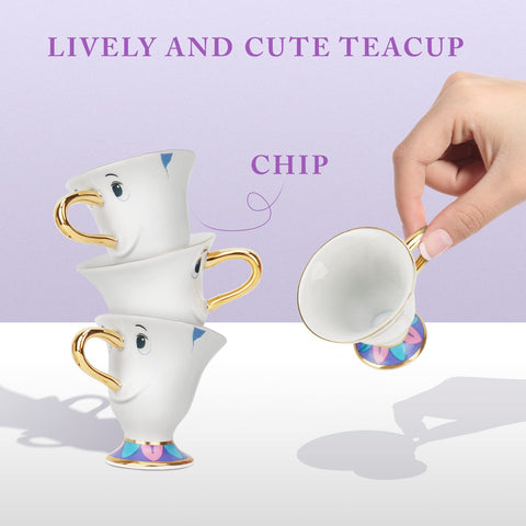 LEEEPENK Mrs Potts teacup chip-teacup complements the set with a playful touch